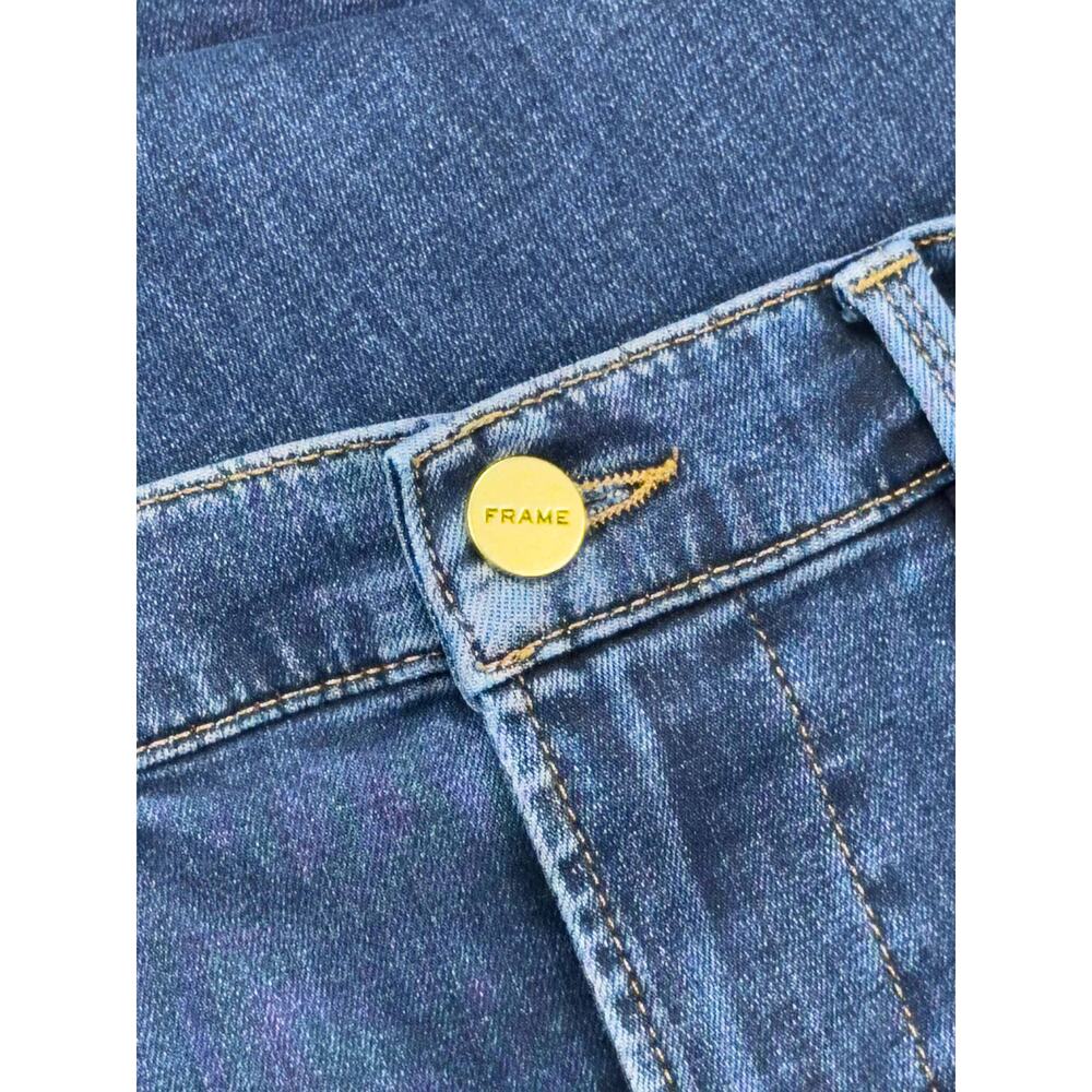 FRAME Le High Flare Jeans 28 Dublin Dark Wash High Rise 34" LHF865 - Picture 8 of 11